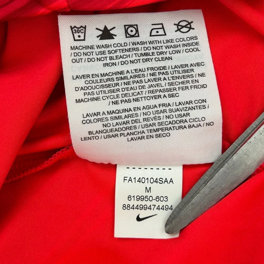 NIKE Golf Tour Performance Dri-Fit Women's Shirt Medium Long Sleeve Red - Picture 9 of 10